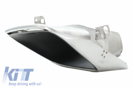 Rear Bumper with Exhaust Muffler Tips suitable for Range Rover Vogue IV L405 (2013-2017) Upgrade to Facelift 2018+ Look-image-6046247
