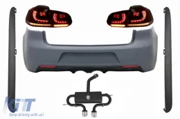 image-20-Rear Bumper with Exhaust System suitable for VW Golf VI (2008-2013) R20 Design Side Skirts and Taillights Full LED Dynamic Sequential Turning Light (LHD and RHD)