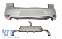 image-15-Rear Bumper with Exhaust System suitable for VW Golf 6 VI (2008-2012) GTI Design