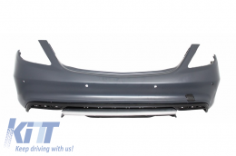 Rear Bumper with Muffler Tips suitable for MERCEDES S-Class W222 (2013-up) S65 Design-image-6022241