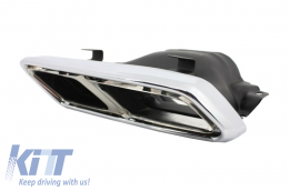 Rear Bumper with Muffler Tips suitable for MERCEDES S-Class W222 (2013-up) S65 Design-image-6022246