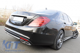 Rear Bumper with Muffler Tips suitable for MERCEDES S-Class W222 (2013-up) S65 Design-image-6022252