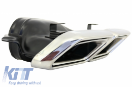 Rear Bumper with Muffler Tips suitable for MERCEDES S-Class W222 (2013-up) S63 Design-image-6022266