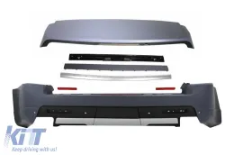 image-55-Rear Bumper with Roof Spoiler and Rear Trunk Tailgate Silver suitable for Land Range Rover Sport L320 (2005-2009) Autobiography Design