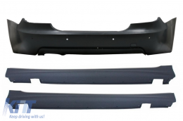 Rear Bumper with Side Skirts suitable for BMW 5 Series E60 LCI (2007-2010) M-Technik Design with PDC 18mm - CORBBME60MTPDC18
