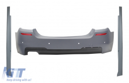 Rear Bumper with Side Skirts suitable for BMW 5 Series F10 (2011-2017) M-Technik Design - CORBBMF10MTSS
