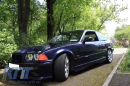 Rear Bumper with Side Skirts Trunk Spoiler Top Wing LTW Design suitable for BMW E36 3 Series (1992-1998) M3 Design-image-6026516