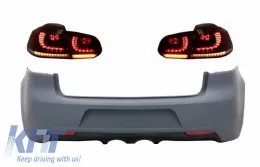 image-3-Rear Bumper with Taillights Full LED suitable for VW Golf VI (2008-2013) R20 Design Dynamic Sequential Turning Light (LHD and RHD)