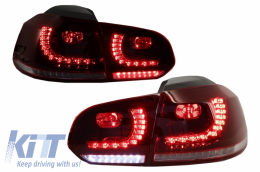 Rear Bumper with Taillights Full LED suitable for VW Golf VI (2008-2013) R20 Design Dynamic Sequential Turning Light (LHD and RHD)-image-6051065
