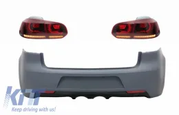 image-8-Rear Bumper with Taillights Full LED suitable for VW Golf 6 VI (2008-2013) R20 Design Red Cherry with Sequential Dynamic Turning Lights (LHD and RHD)