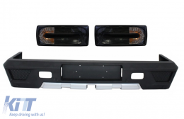 Rear Bumper with Taillights Smoke suitable for Mercedes G-Class W463 (1989-2017) G63 G65 Design - CORBMBW463AMGRCOEMB
