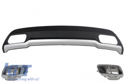 Rear Diffuser and Exhaust Tips Tailpipe Package suitable for Mercedes A-Class W176 (2012-2018) Sport Pack