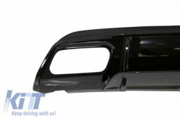 Rear Diffuser Black Edition with Muffler Tips suitable for Mercedes A-Class W176 (2012-2018) A45 Facelift Design-image-6028048