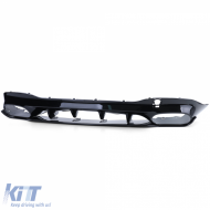 Rear diffuser black gloss + double tailpipes chrome for Mercedes CLA C118 X118-image-6257370