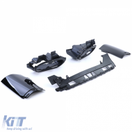 Rear diffuser black gloss + double tailpipes chrome for Mercedes CLA C118 X118-image-6257378