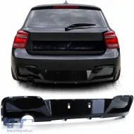 image-42-Rear diffuser black gloss fits for 1 Series BMW F20 F21 114 116 118 120 2011-2015