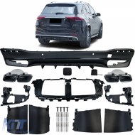 image-48-Rear diffuser + black tailpipes fits for Mercedes GLE W167 GLS X167 AMG-Line