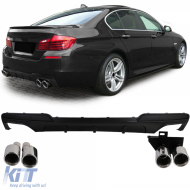 Rear diffuser conversion + chrome tailpipes for 5 Series BMW F10 F11 520 523 525 528 530 - ODRBDB6013966