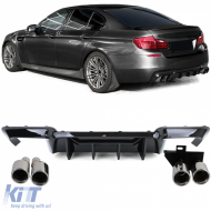 Rear diffuser conversion + chrome tailpipes suitable for BMW F10 F11 520 523 525 528 530 - ODRBDB6014772