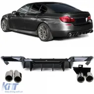 image-46-Rear diffuser conversion + chrome tailpipes suitable for BMW F10 F11 520 523 525 528 530