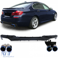 Rear diffuser conversion + titanium tailpipes fits BMW F10 F11 520 523 525 528 530 - ODRBDB6013987