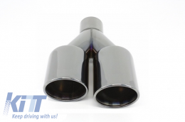 Rear Diffuser Double Outlet Brilliant Black Edition with Exhaust Muffler Tips M-Power Black suitable for BMW 3 Series F30 F31 (2011-up) M Performance Design-image-6025402