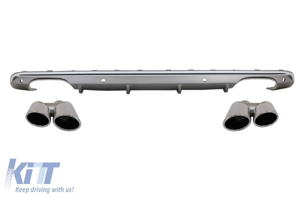 Hátsó diffúzor dupla kimenet kipufogóvégekkel, AUDI Q5 8R Facelift (2009-2016) S-Line lökhárítóhoz