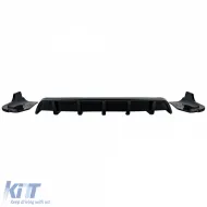 Rear diffuser extension with splitter gloss black for BMW X4 F26 2014-2018-image-6326201