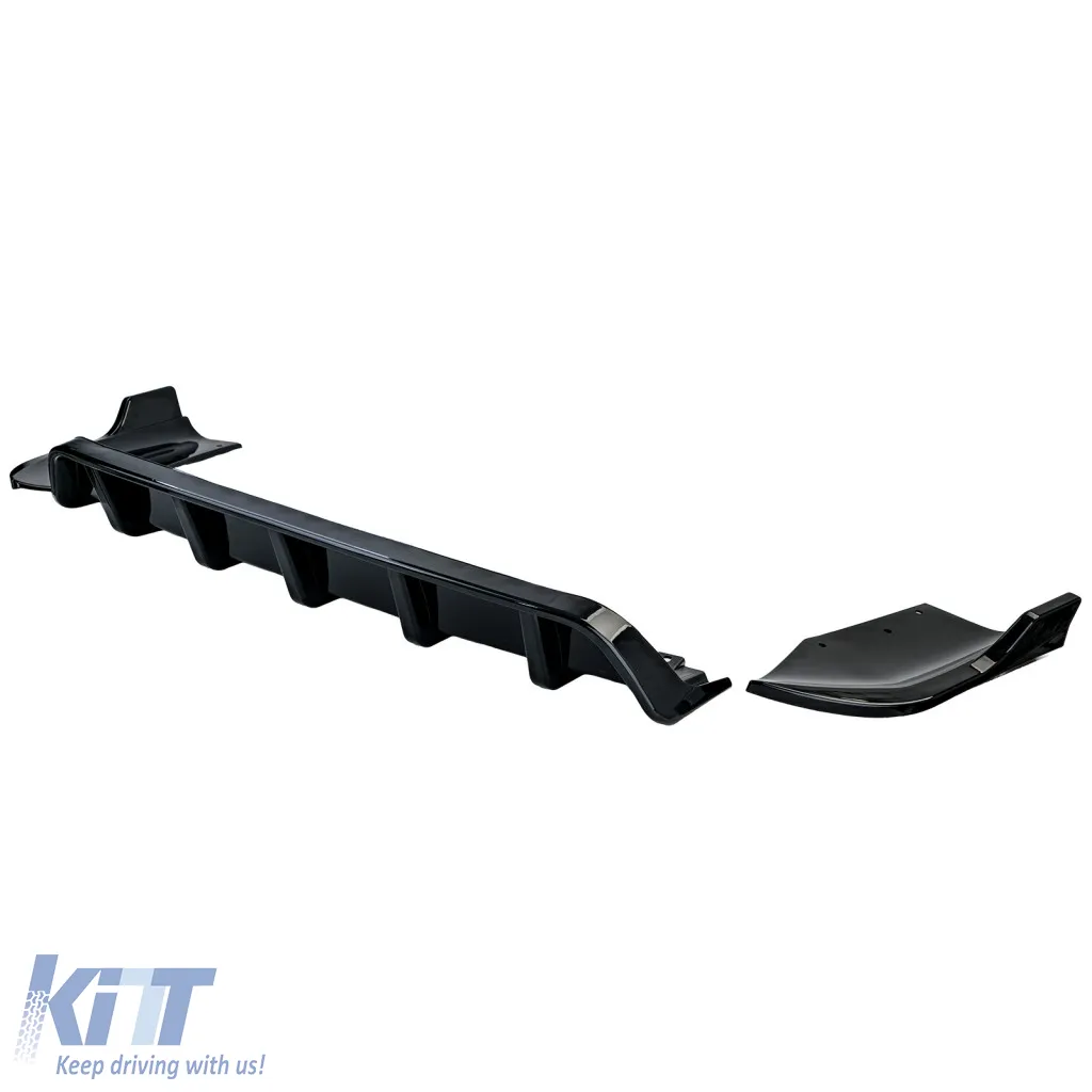 Rear diffuser extension with splitter gloss black for BMW X4 F26 2014-2018
