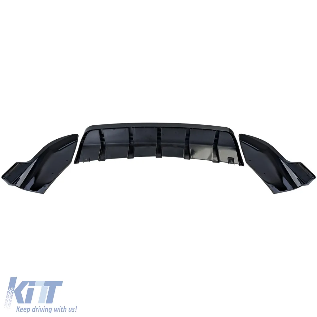 Rear diffuser extension with splitter gloss black for BMW X4 F26 2014-2018
