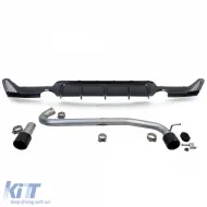 Rear diffuser gloss + tailpipe 440 look fits BMW F32 F33 F36 425 428 430-image-6278292