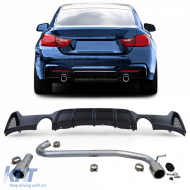 image-36-Rear diffuser matte + tailpipe 440 look fits BMW F32 F33 F36 425 428 430