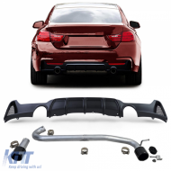 Rear diffuser matte + tailpipe 440 look fits BMW F32 F33 F36 425 428 430 - ODRBDB6030245