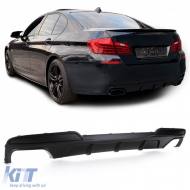 Rear diffuser Performance black matt suitable for 5 Series BMW F10 F11 550i M550d - ODRBDB6013675