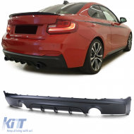 Rear diffuser Performance black matt suitable for 2 Series BMW F22 F23 228i M235i M240i - ODRBDB6013691