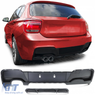 image-12-Rear diffuser Performance black matt suitable for BMW 1 Series F20 F21 120 125 11-15