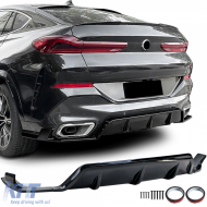 Rear diffuser Performance gloss black suitable for BMW X6 G06 from 2019