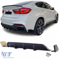 Rear diffuser Performance gloss black suitable for BMW X6 F16 14-19