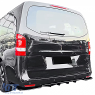 Rear Diffuser Spoiler Gloss Black fits Mercedes Vito W447 2014-2019-image-6210953