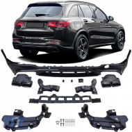 Rear diffuser sport + black tailpipes for Mercedes GLC X253 19-22 facelift - ODRBDM6025267
