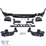 Rear diffuser sport + black tailpipes for Mercedes GLC X253 19-22 facelift-image-6257818