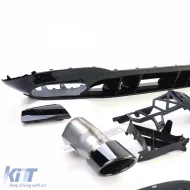 Rear diffuser Sport Type 2 with black tailpipes for Mercedes A-Class W177 from 18-image-6326480
