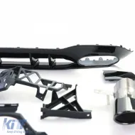 Rear diffuser Sport Type 2 with black tailpipes for Mercedes A-Class W177 from 18-image-6326481