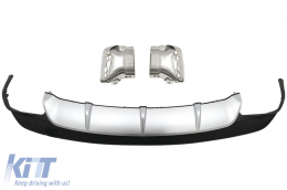 Rear Diffuser suitable for Mercedes CLA W117 (2013-up) Sport Pack Exhaust Tips-image-6089407