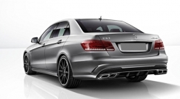 Rear Diffuser suitable for MERCEDES E-Class W212 S212 AMG Sport Line Facelift (2013-2016) E63 Design Black-image-6034587