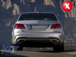 Rear Diffuser suitable for Mercedes E-Class W212 Facelift (2013-2016) only Standard Bumper-image-6057533