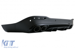 Rear Diffuser with Black Exhaust Muffler Tips suitable for Mercedes GLE W167 SUV V167 Sport Line (2019-Up) GLE53 Design Night Package-image-6078797