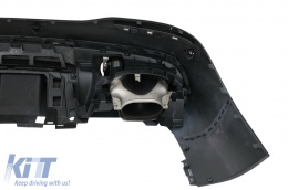 Rear Diffuser with Black Exhaust Muffler Tips suitable for Mercedes GLE W167 SUV V167 Sport Line (2019-Up) GLE53 Design Night Package-image-6078801