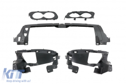 Rear Diffuser with Black Exhaust Muffler Tips suitable for Mercedes GLE W167 SUV V167 Sport Line (2019-Up) GLE53 Design Night Package-image-6078809