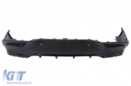 Rear Diffuser with Black Exhaust Muffler Tips suitable for Mercedes GLE Coupe C292 Sport Line (2015-2019) GLE63 Design-image-6102496